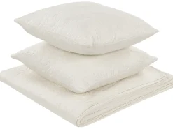 Beliani Piumone con cuscini RUDKHAN Bianco sporco Beige