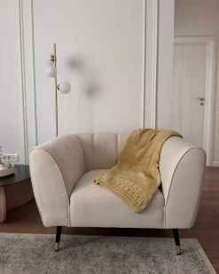 Clearance Beliani Piumone DAULET Cotone 150 x 200 cm Giallo
