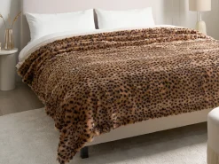 Online Beliani Piumone KUDELI Finta pelliccia Marrone Beige Marrone Nero