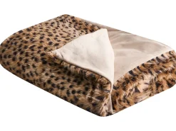 Outlet Beliani Piumone KUDELI Finta pelliccia Marrone Beige Marrone Nero