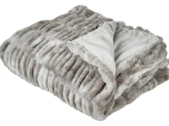 Beliani Piumone MACODES Finta pelliccia 150 x 200 cm Grigio