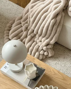 Hot Beliani Piumone RAKYA Finta pelliccia chiaro Beige