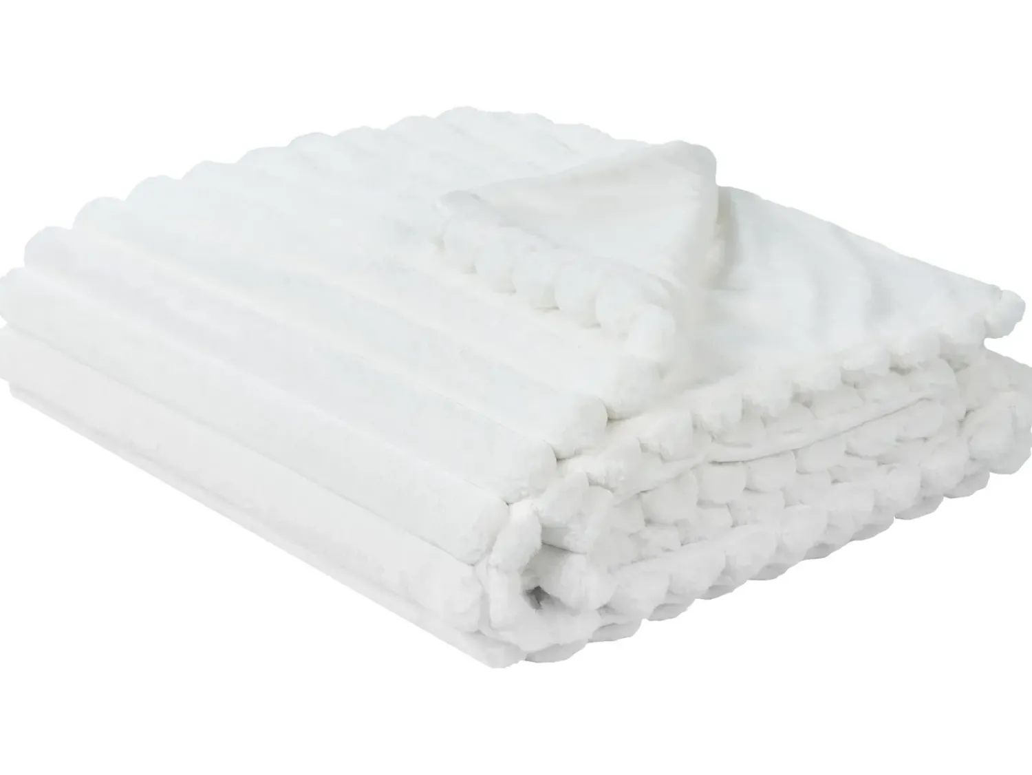 Beliani Piumone RAKYA Finta pelliccia 150 x 200 cm Bianco