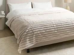 Online Beliani Piumone RAKYA Finta pelliccia chiaro Beige