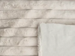 Online Beliani Piumone RAKYA Finta pelliccia chiaro Beige