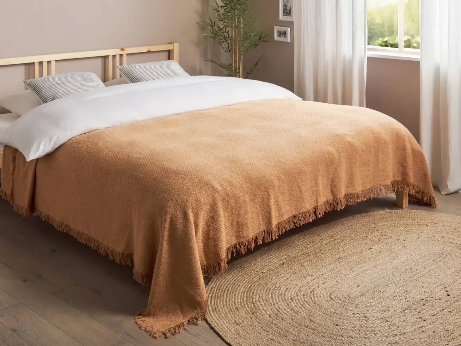 Outlet Beliani Piumone YERBENT Cotone dorato Marrone