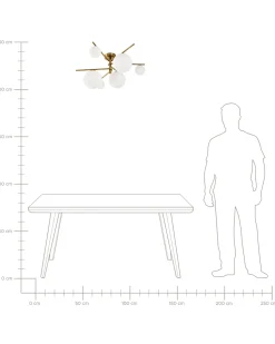 Sale Beliani Plafoniera ISAR Metallo Oro Bianco Oro