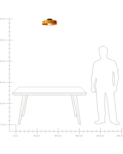 Best Beliani Plafoniera LUGUSE Vetro Arancione