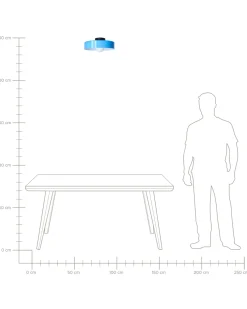 Clearance Beliani Plafoniera LUGUSE Vetro Blu