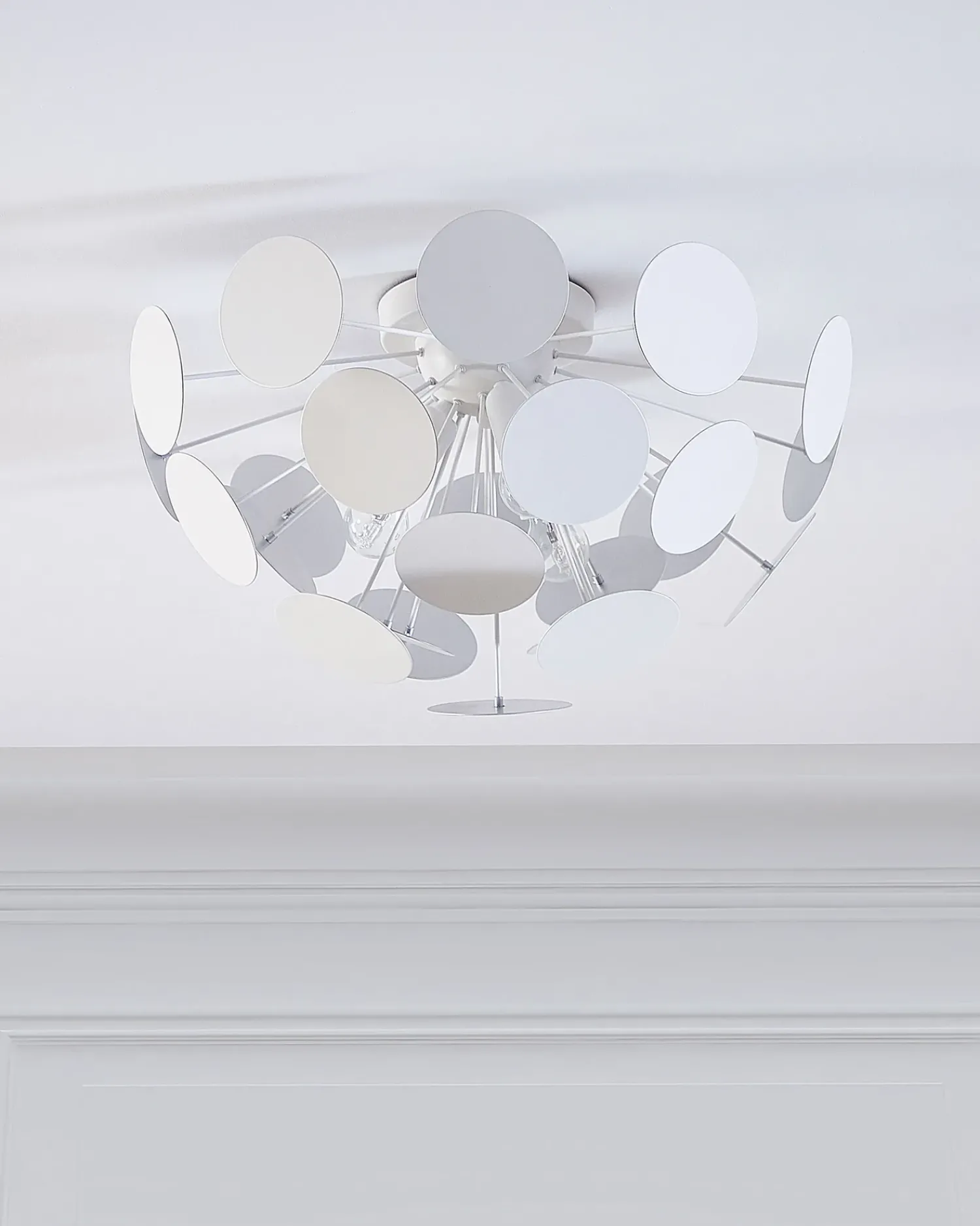 New Beliani Plafoniera MARITSA Metallo Bianco