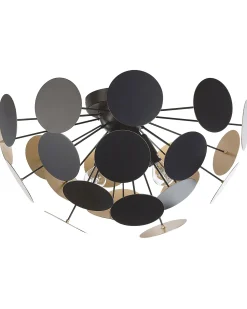 Outlet Beliani Plafoniera MARITSA Metallo Nero Oro Nero