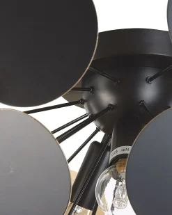 Outlet Beliani Plafoniera MARITSA Metallo Nero Oro Nero