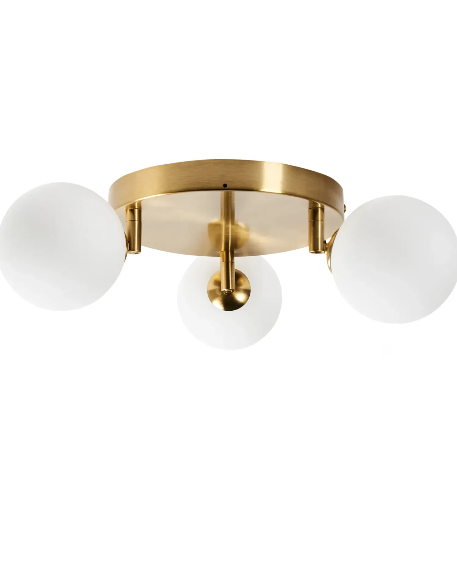 Clearance Beliani Plafoniera MAVILLA Vetro Ottone Bianco Ottone