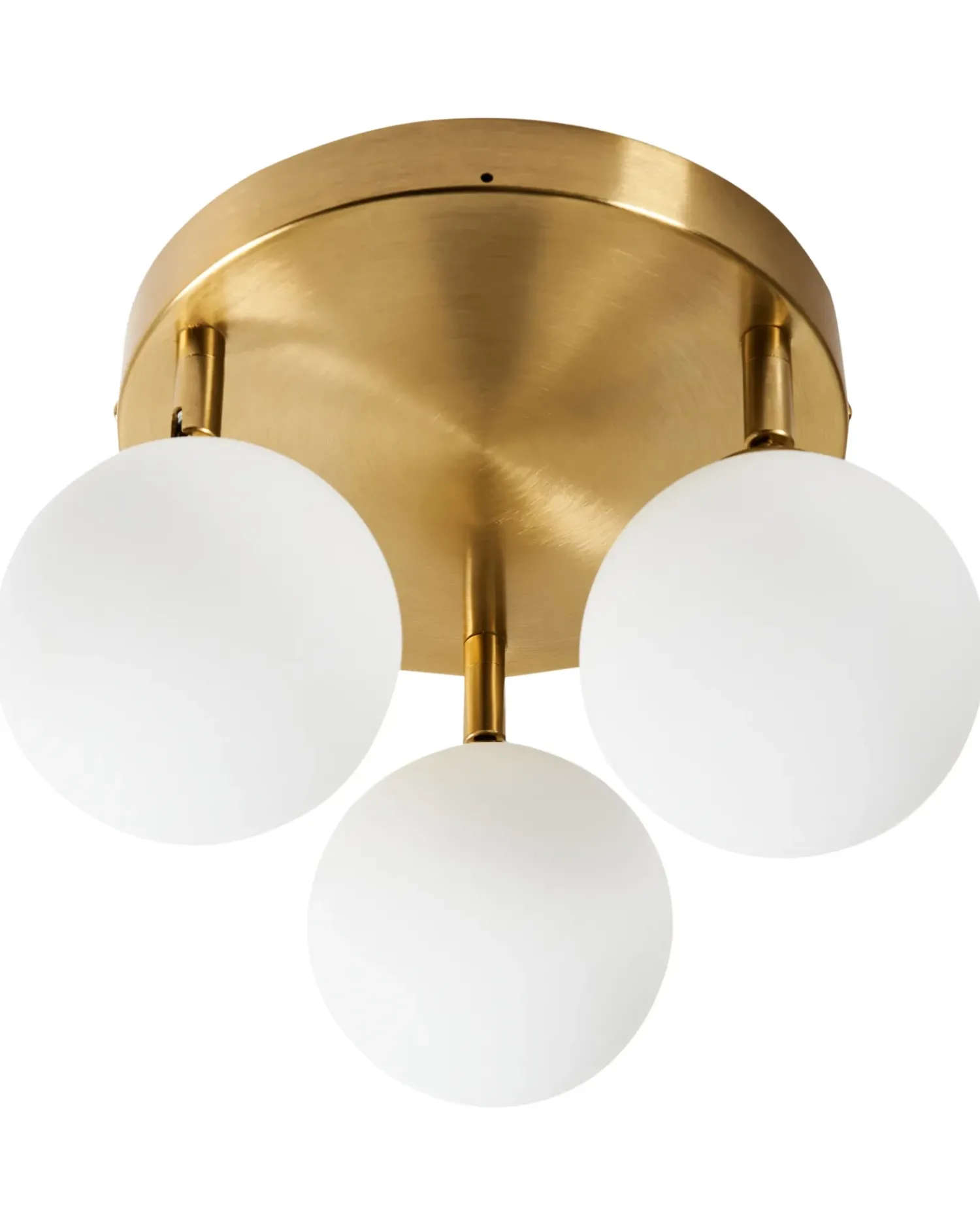 Clearance Beliani Plafoniera MAVILLA Vetro Ottone Bianco Ottone