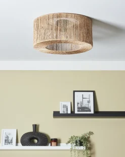 Sale Beliani Plafoniera SEWA Iuta Naturale Naturale Nero