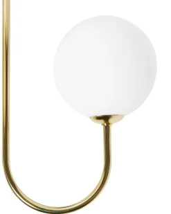 Outlet Beliani Plafoniera SHIRE Vetro Bianco Bianco Oro