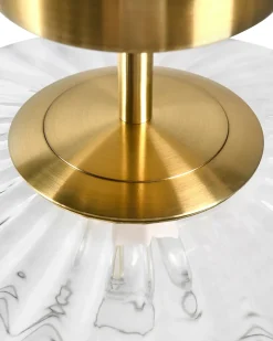 Hot Beliani Plafoniera SIEPRE Vetro Trasparente Oro Trasparente