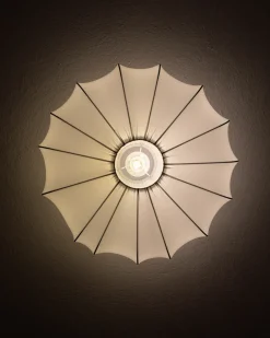 New Beliani Plafoniera UMCHABEZI Tessuto Bianco