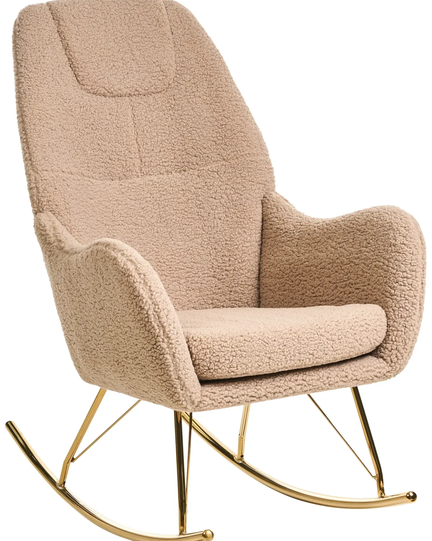 Poltrona a dondolo GULSELE Bouclé Beige