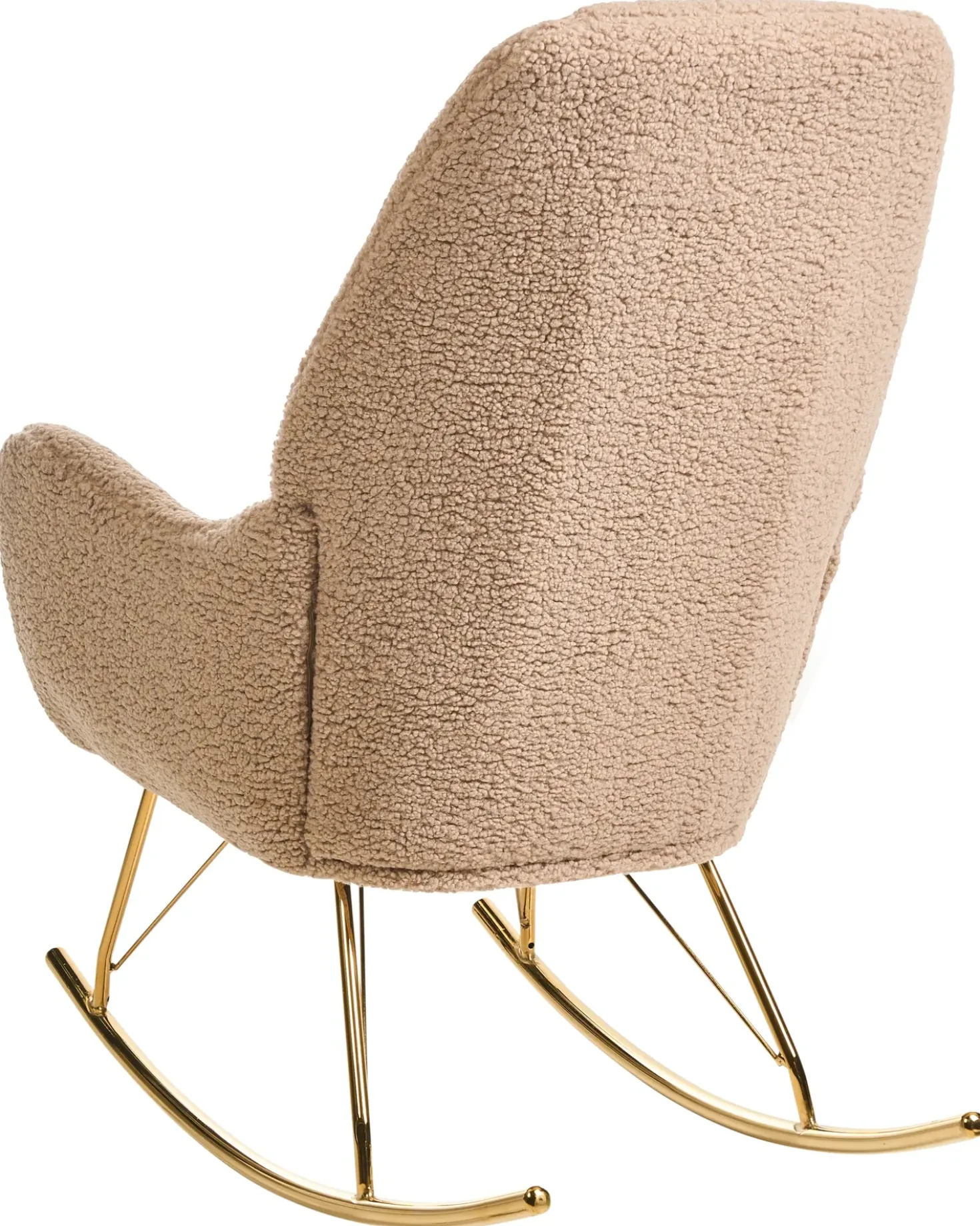 Poltrona a dondolo GULSELE Bouclé Beige