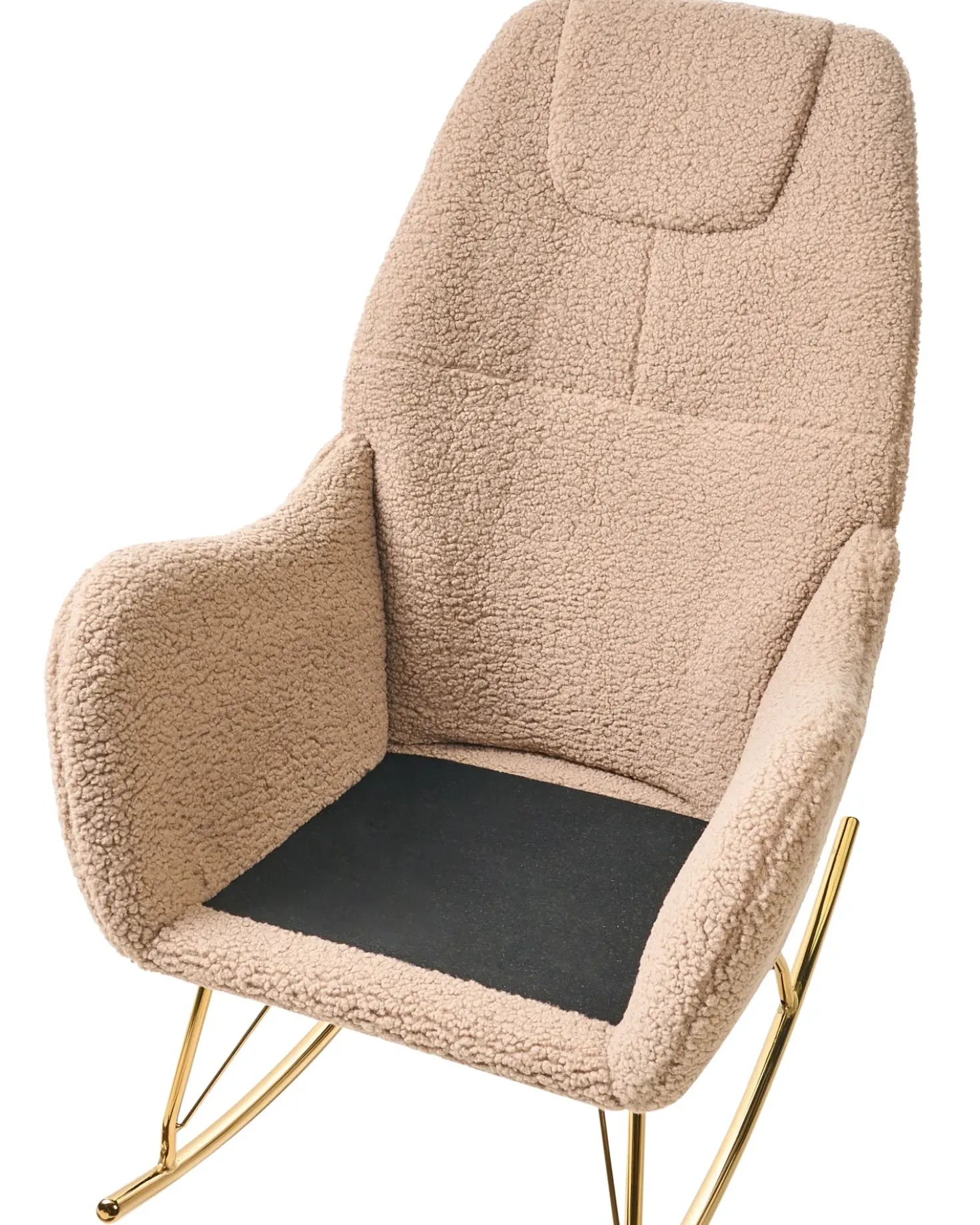 Poltrona a dondolo GULSELE Bouclé Beige