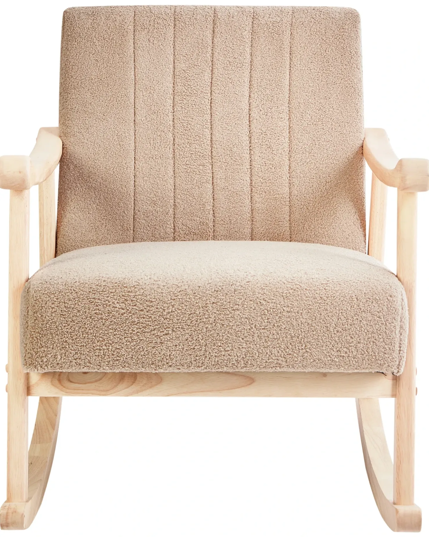 Poltrona a dondolo LEKNES Bouclé Beige