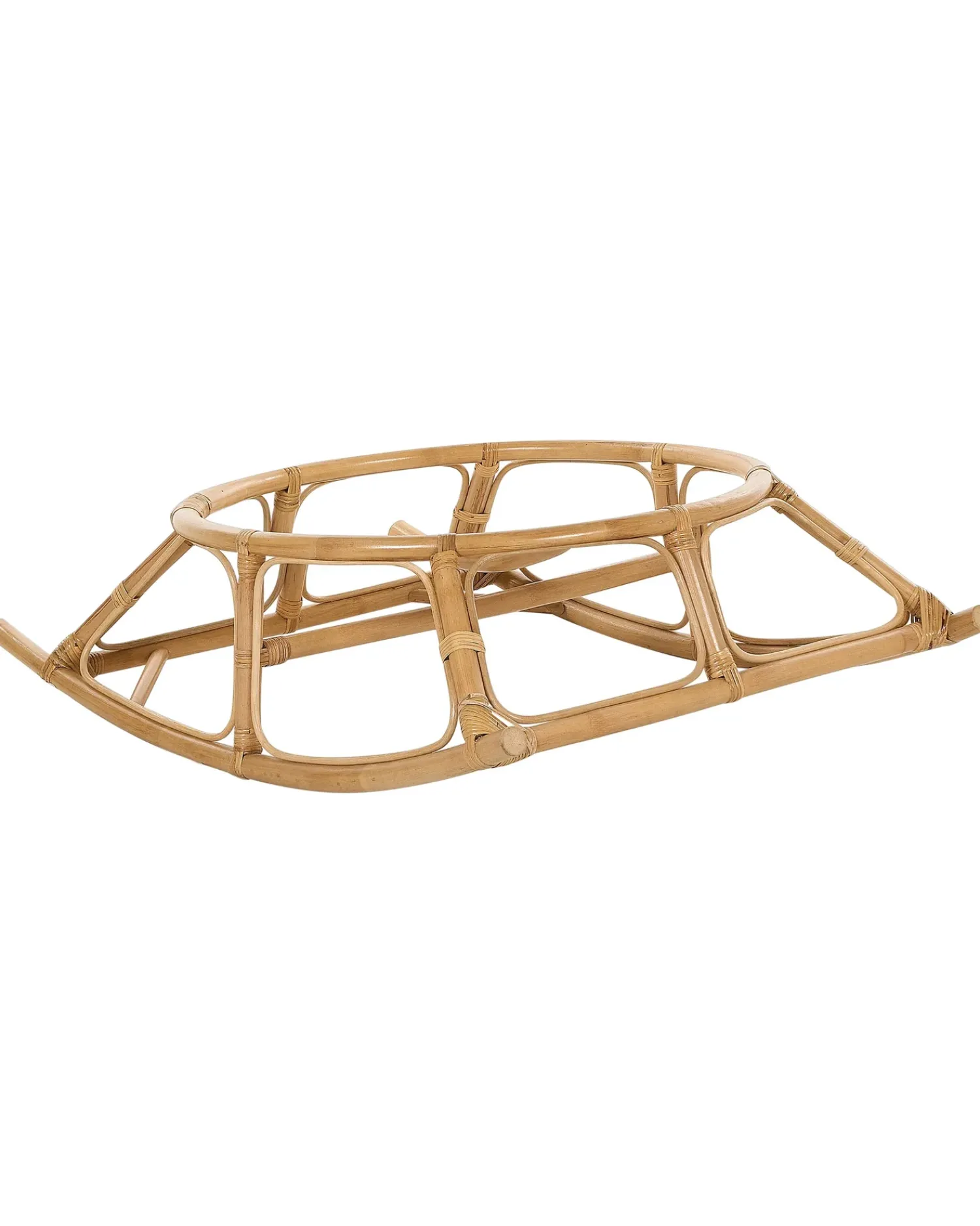 Outlet Beliani Poltrona a dondolo ORVIETO Rattan Naturale Beige Naturale