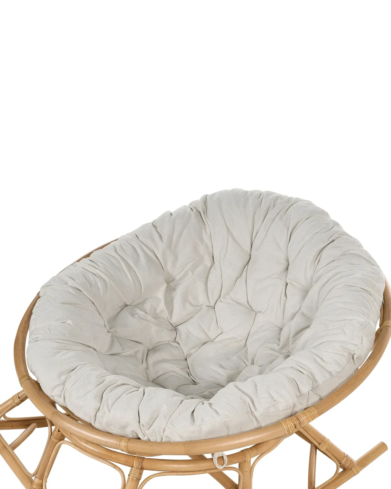 Outlet Beliani Poltrona a dondolo ORVIETO Rattan Naturale Beige Naturale