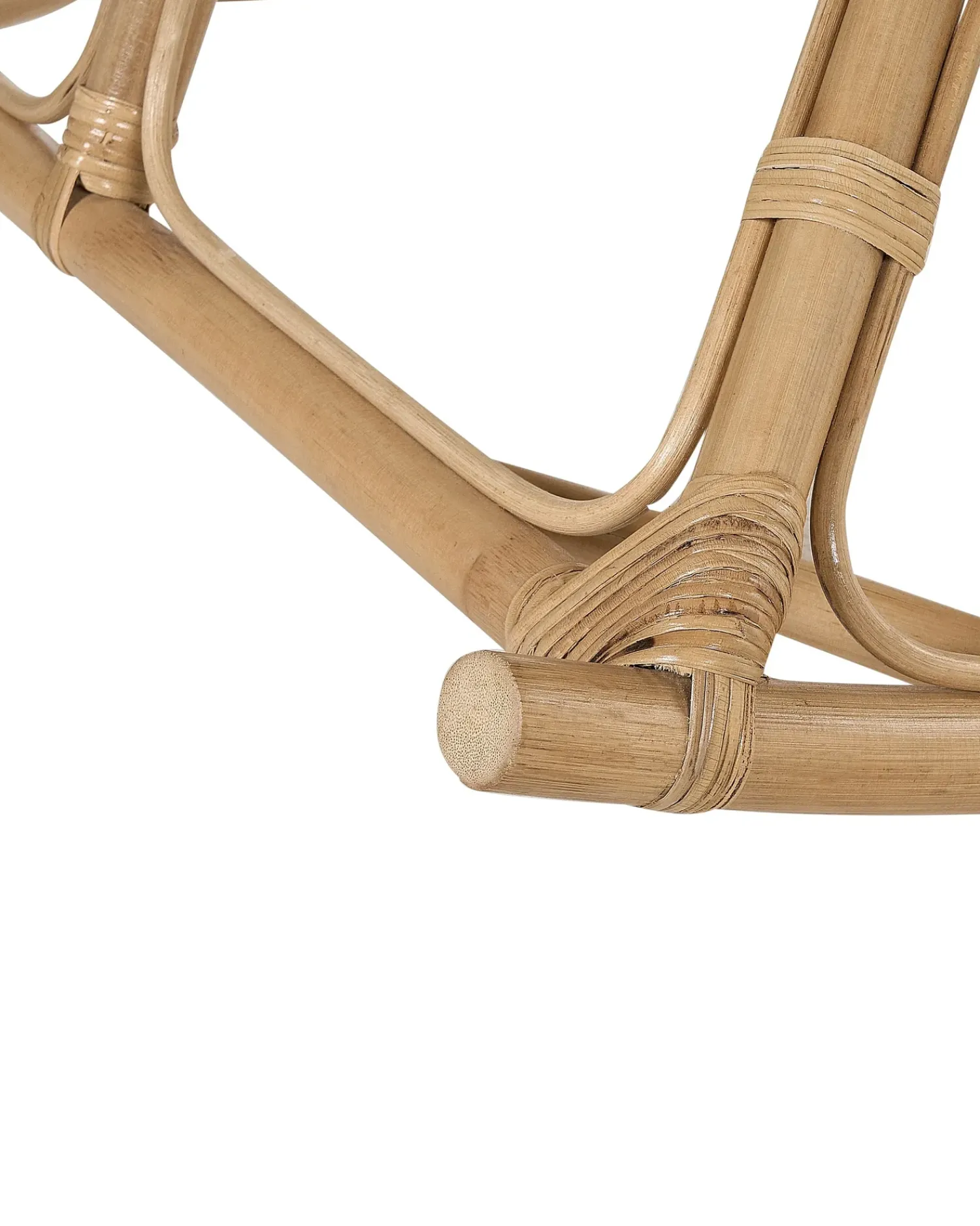 Outlet Beliani Poltrona a dondolo ORVIETO Rattan Naturale Beige Naturale