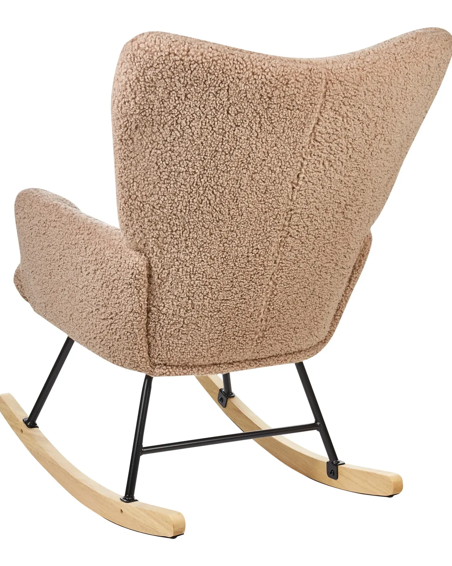 Poltrona a dondolo OULU Bouclé Beige sabbia