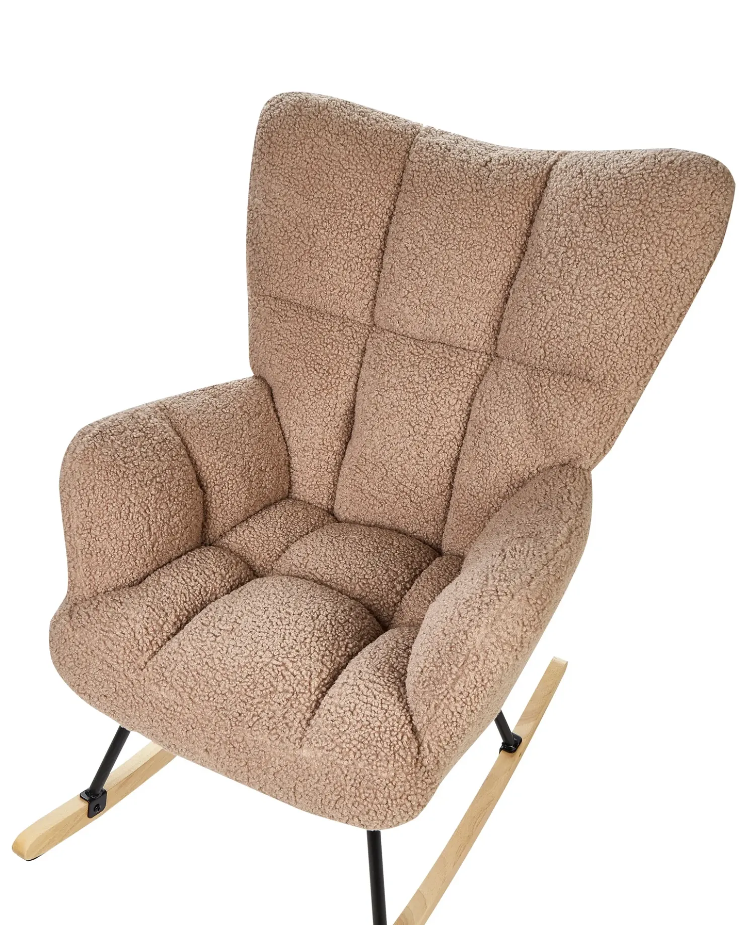 Poltrona a dondolo OULU Bouclé Beige sabbia