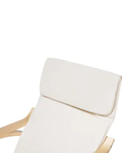 Outlet Beliani Poltrona a dondolo WESTON Tessuto Beige chiaro Beige Marrone