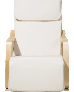 Outlet Beliani Poltrona a dondolo WESTON Tessuto Beige chiaro Beige Marrone