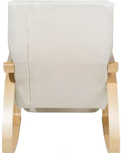 Outlet Beliani Poltrona a dondolo WESTON Tessuto Beige chiaro Beige Marrone