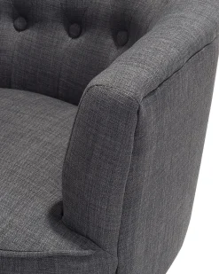 Beliani Poltrona ALESUND Tessuto Grigio scuro Grigio Nero