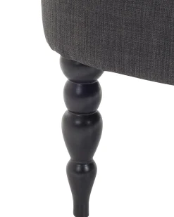 Beliani Poltrona ALESUND Tessuto Grigio scuro Grigio Nero