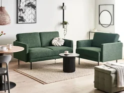 Poltrona BREDA Tessuto Verde scuro