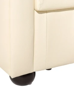 Outlet Beliani CHESTERFIELD Pelle naturale Beige chiaro Beige Marrone