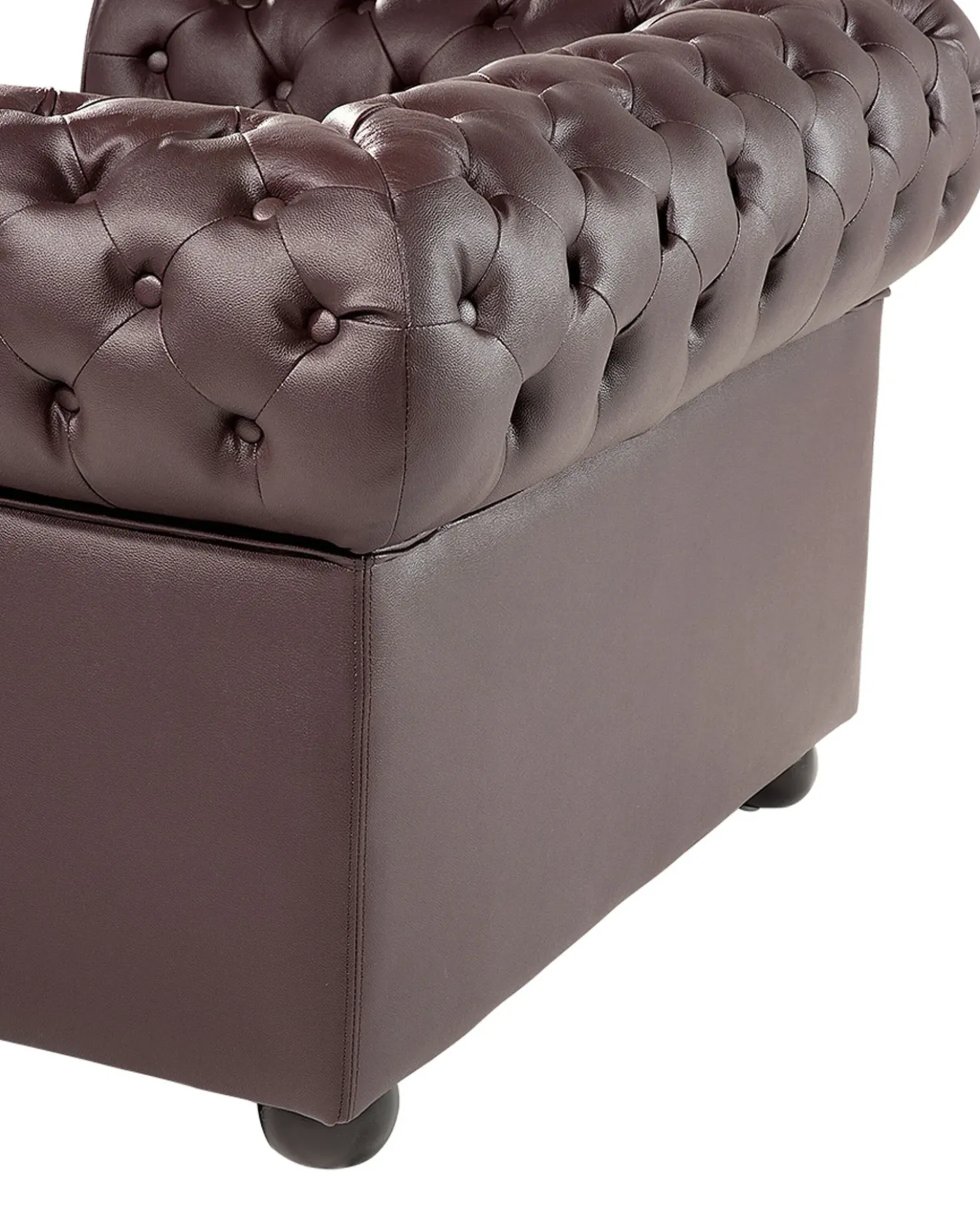 Poltrona CHESTERFIELD Pelle naturale Marrone