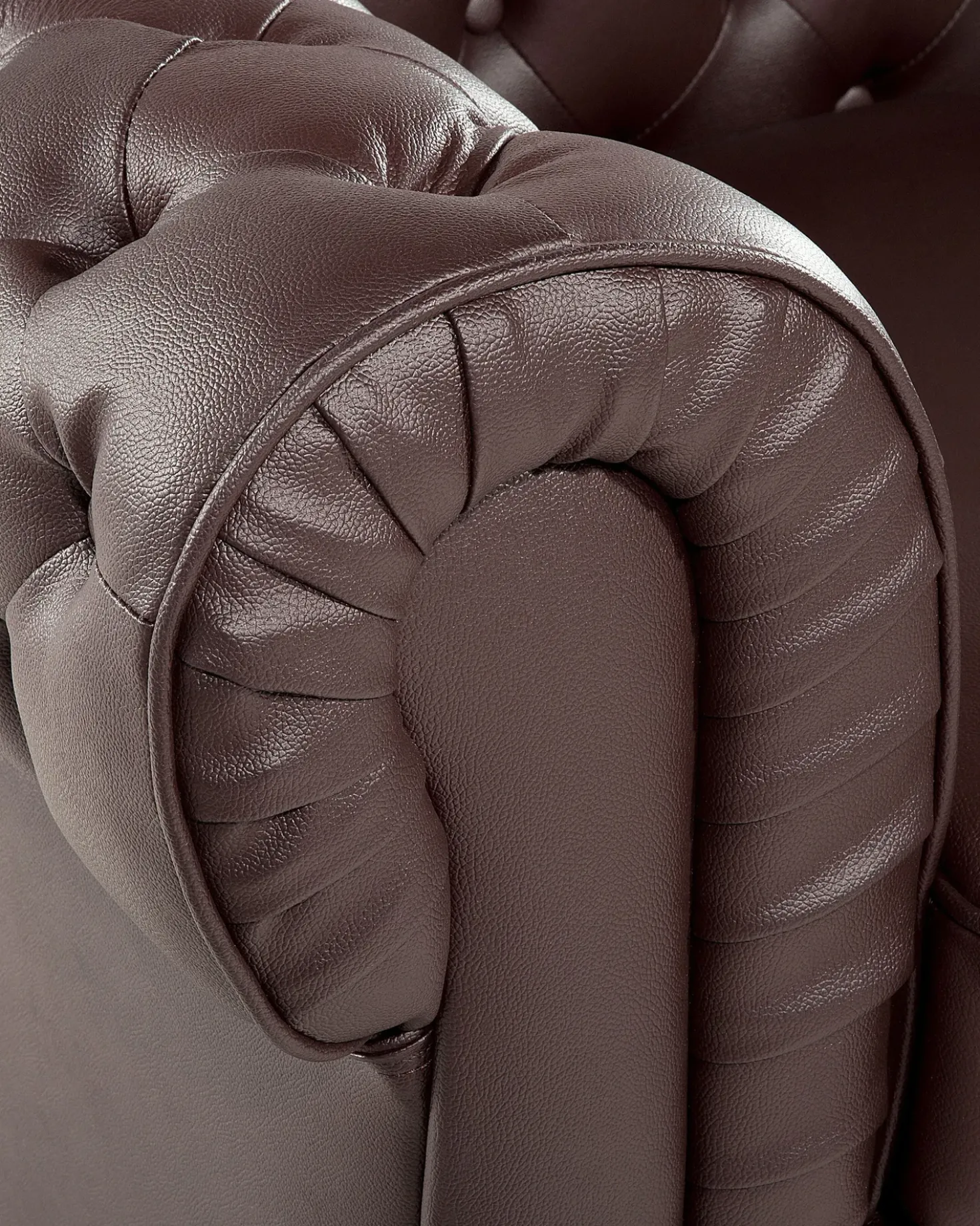 Poltrona CHESTERFIELD Pelle naturale Marrone