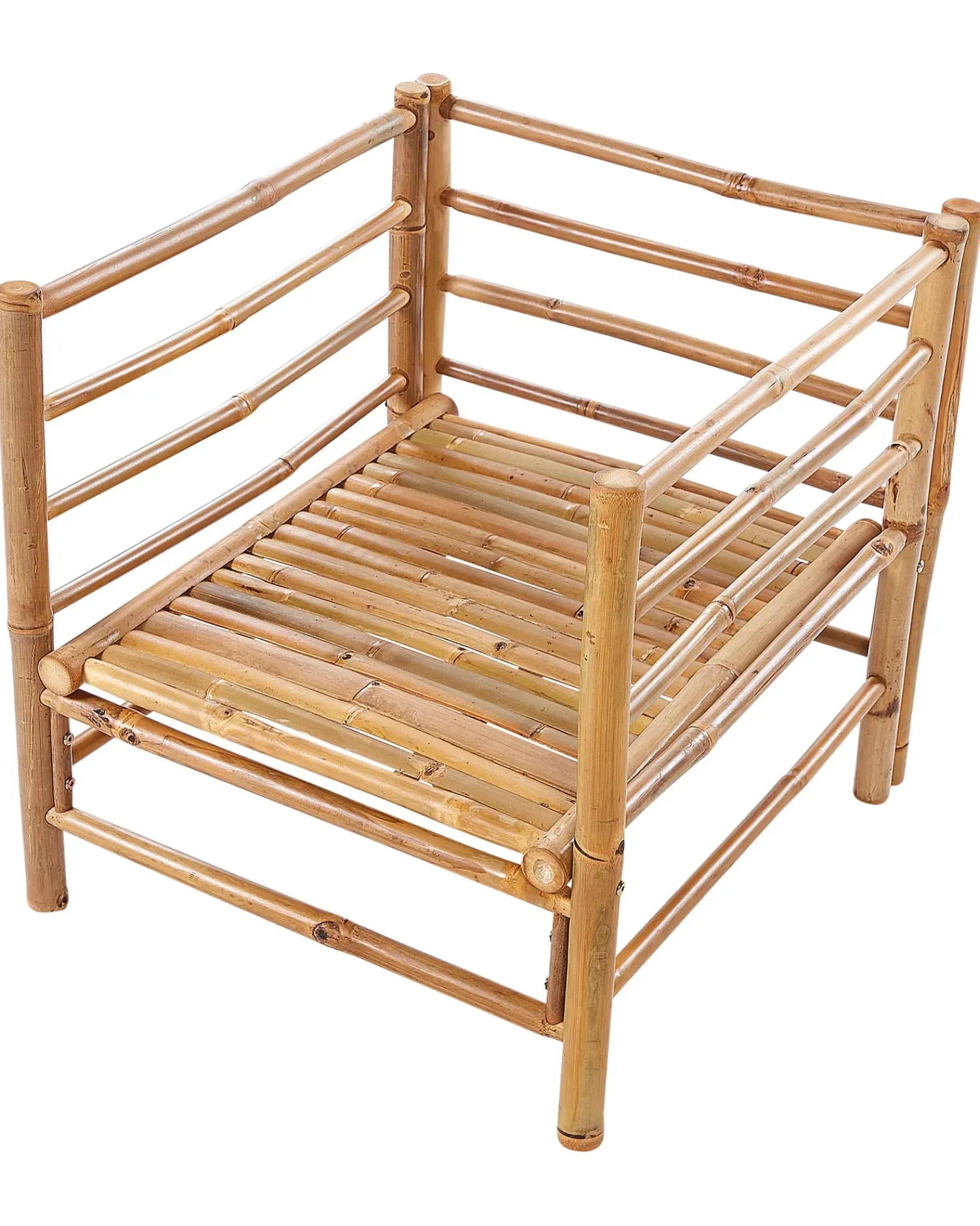 Outlet Beliani Poltrona da giardino CERRETO Bambù Tortora Beige Marrone Grigio