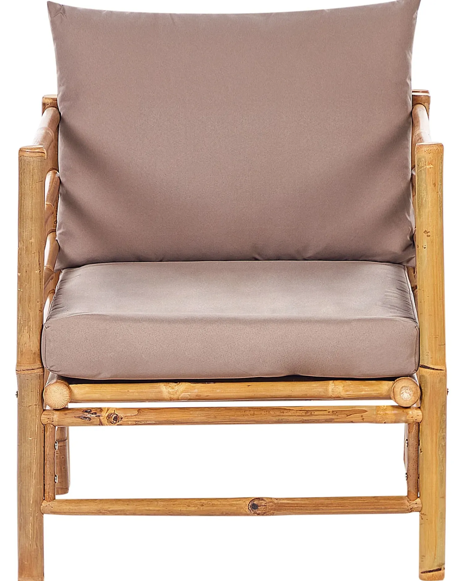 Outlet Beliani Poltrona da giardino CERRETO Bambù Tortora Beige Marrone Grigio
