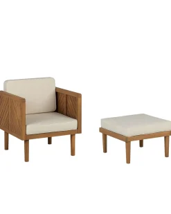 Sale Beliani BARATTI Legno d'acacia Marrone Beige Marrone