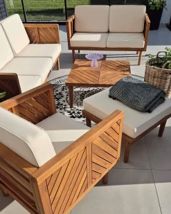 Sale Beliani BARATTI Legno d'acacia Marrone Beige Marrone