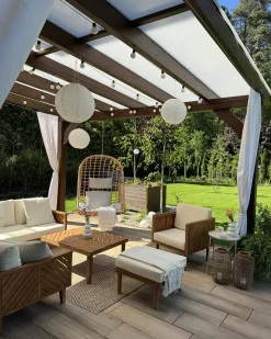 Sale Beliani BARATTI Legno d'acacia Marrone Beige Marrone