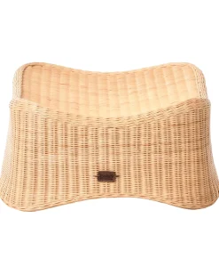 Online Beliani Poltrona da giardino con ottomana AIGANI Rattan Naturale Beige Naturale