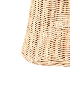 Online Beliani Poltrona da giardino con ottomana AIGANI Rattan Naturale Beige Naturale