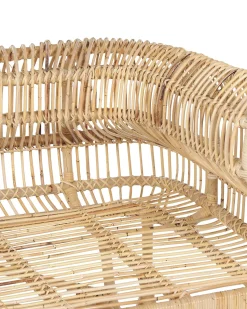 Clearance Beliani Poltrona da giardino DOLCEDO Rattan Naturale Bianco Marrone