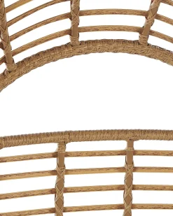New Beliani Poltrona da giardino LIDO Rattan Beige Bianco Beige Naturale
