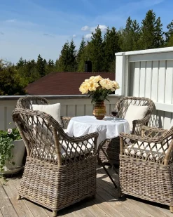 Clearance Beliani MAROS Rattan Naturale Bianco Marrone